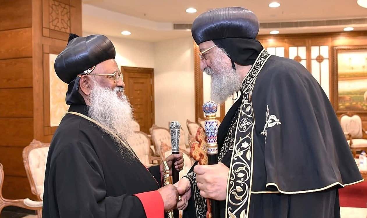 Cath. Mathews III and Pope Tawadros II.
